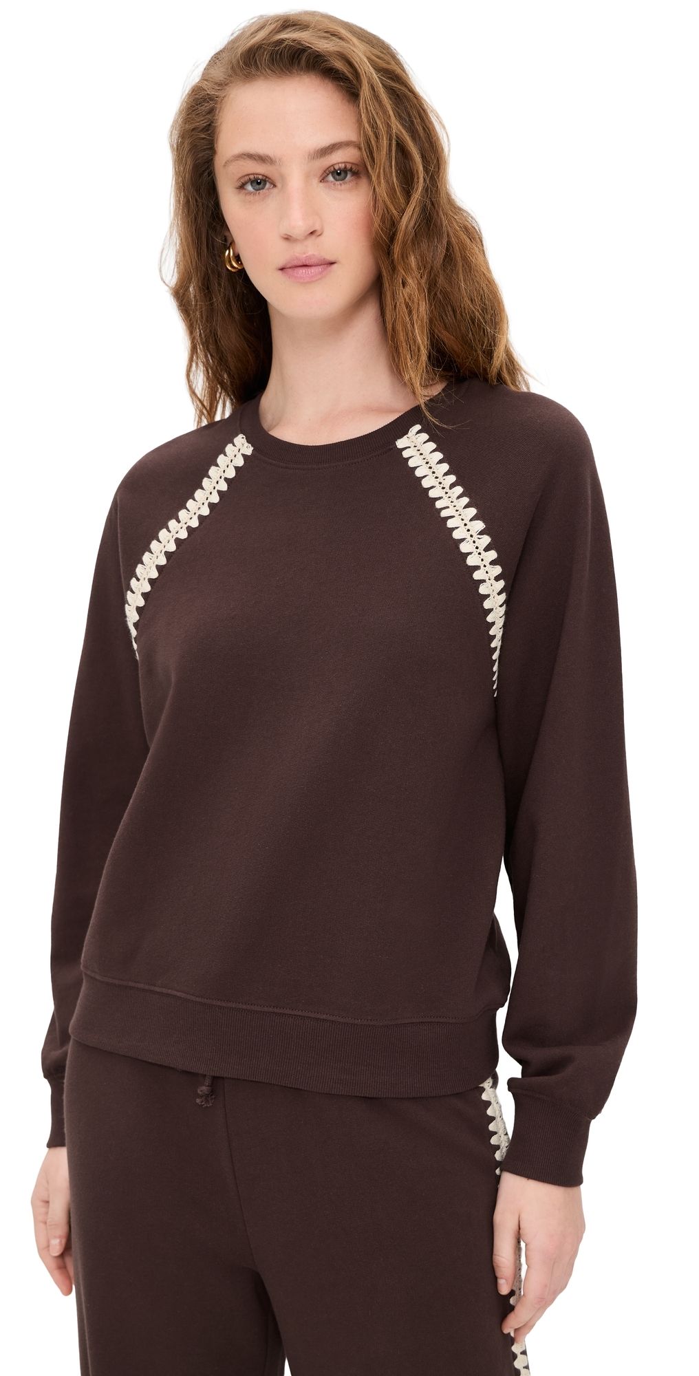 Z Supply All Around Sweatshirt Chocolate Cherry S
