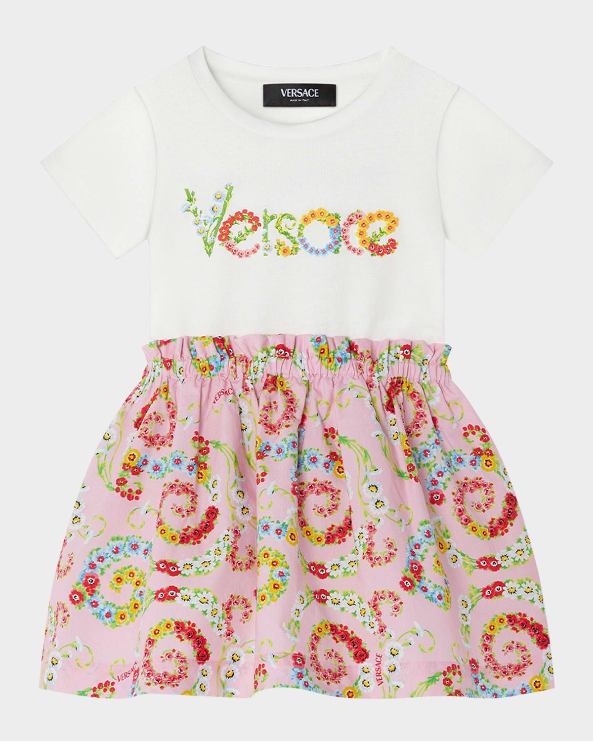 Girl & apos;s Combo Logo-Print Jersey Dress, Size 12M-4