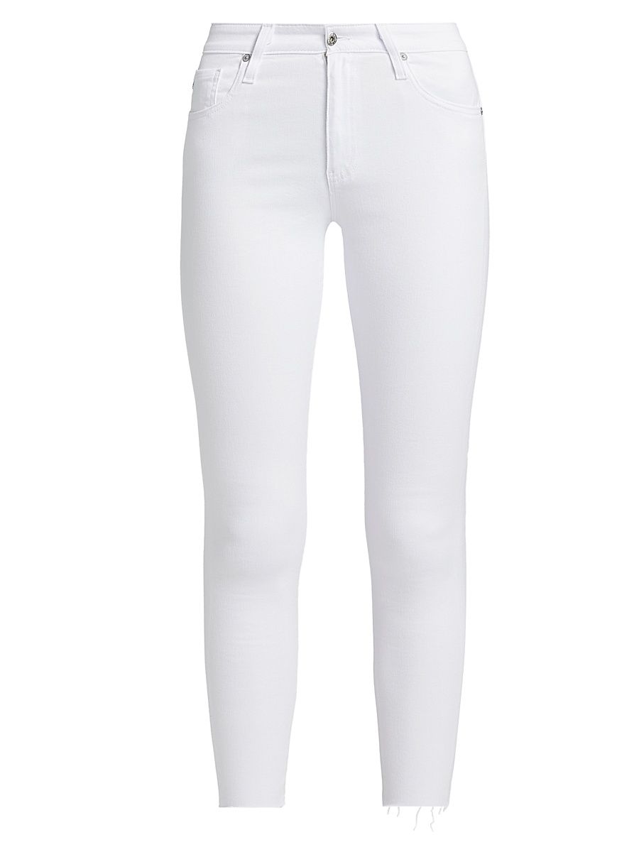Women's Farrah Mid-Rise Skinny Ankle Jeans - White - Size 31