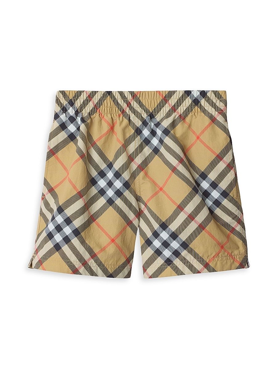 Baby Boy's, Little Boy's & Boy's Check Swim Shorts - Sand Check - Size 6 Months