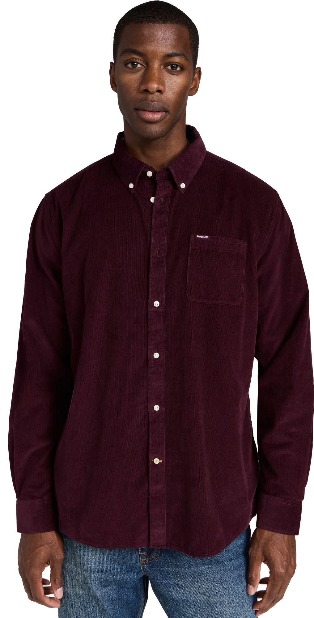 Barbour Ramsey Corduroy Shirt Winter Red S