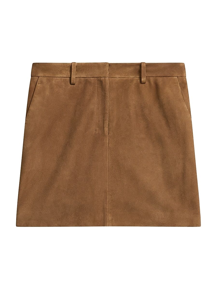 Women's Trouser Crepe Miniskirt - Deep Tobacco - Size 12
