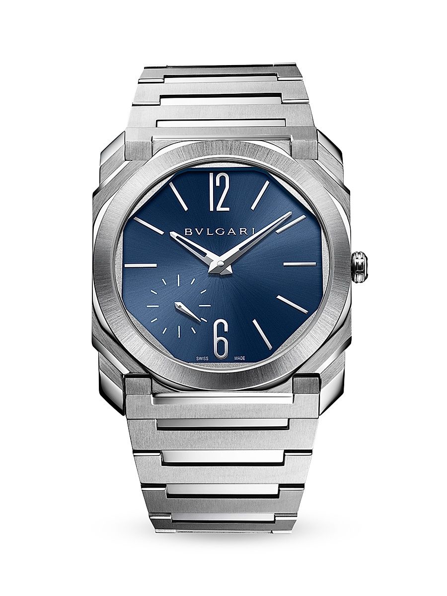Men's Octo Finissimo Extra-Thin Satin-Polished Steel Bracelet Watch - Stainless Steel