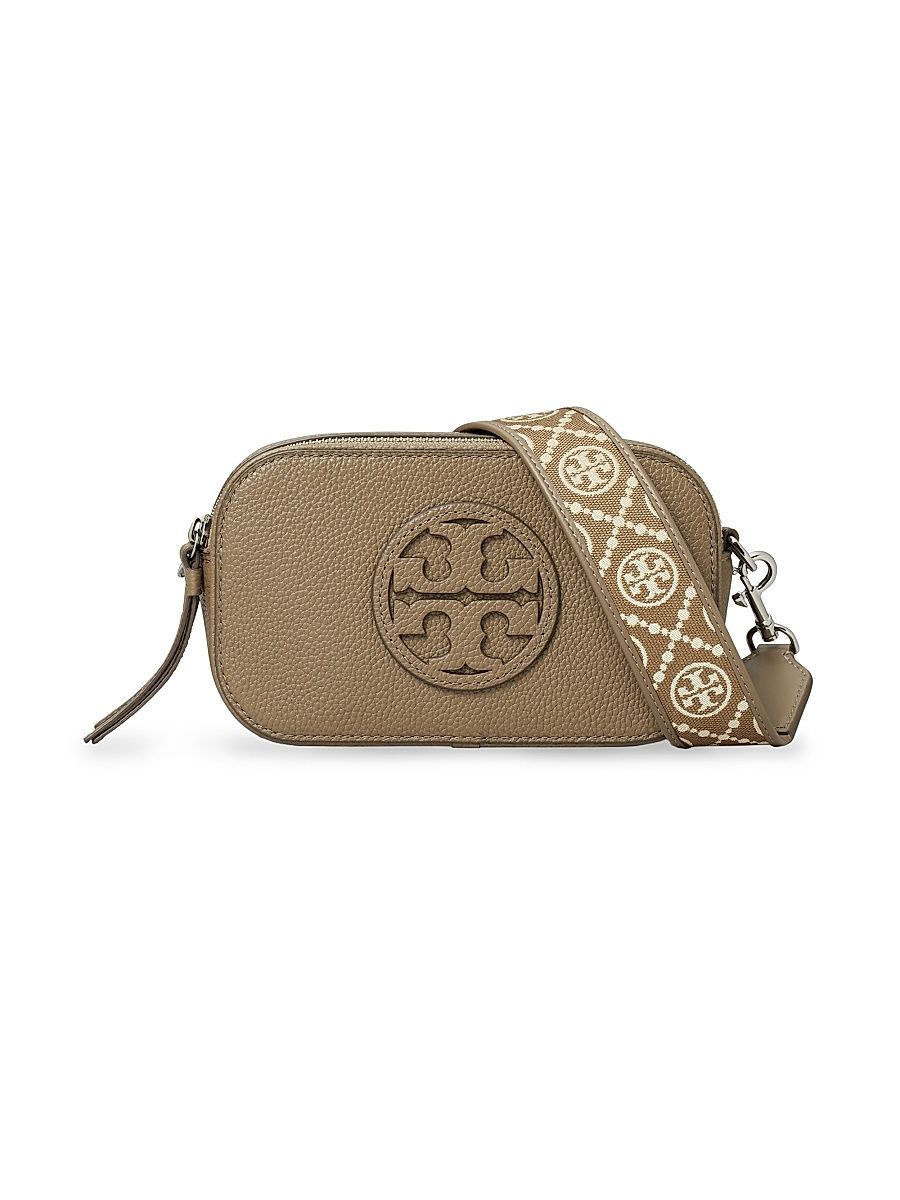 Women's Mini Miller Logo Leather Crossbody Bag - Wild Mushroom