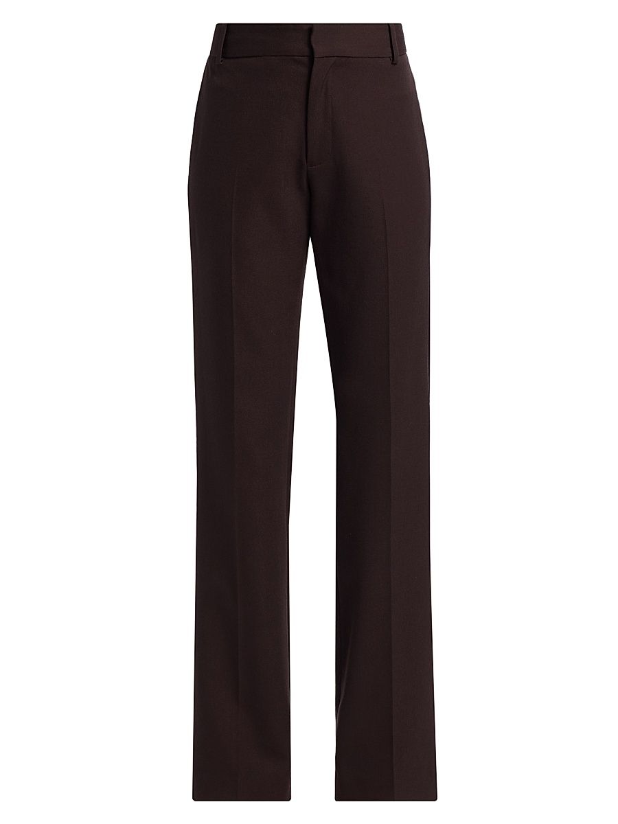 Women's Ivan Wool Pants - Oxblood - Size 6