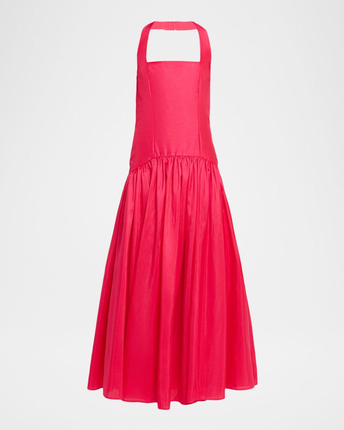 Chandler Drop-Waist Halter Maxi Dress