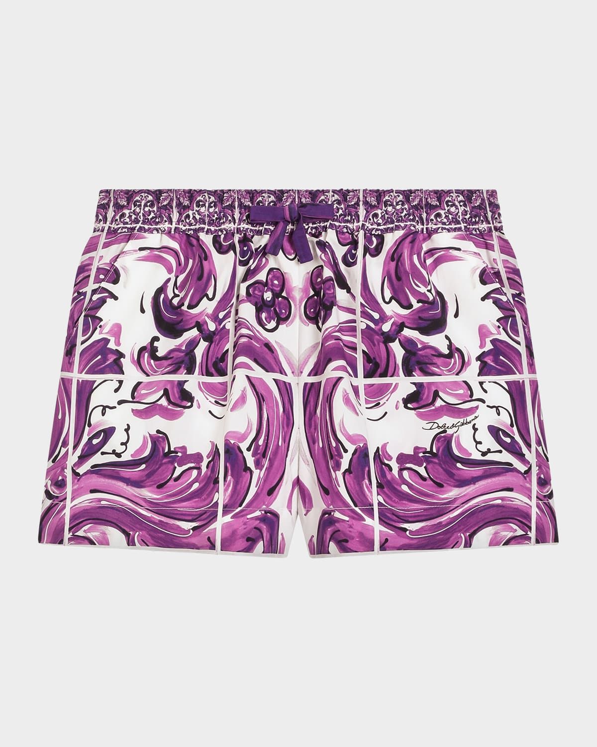 Girl & apos;s Maiolica Printed Shorts, Size 8-14