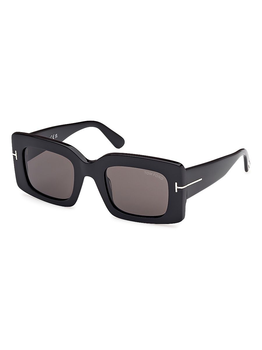 Women's Brigitta 50MM Rectangular Sunglasses - Black Black