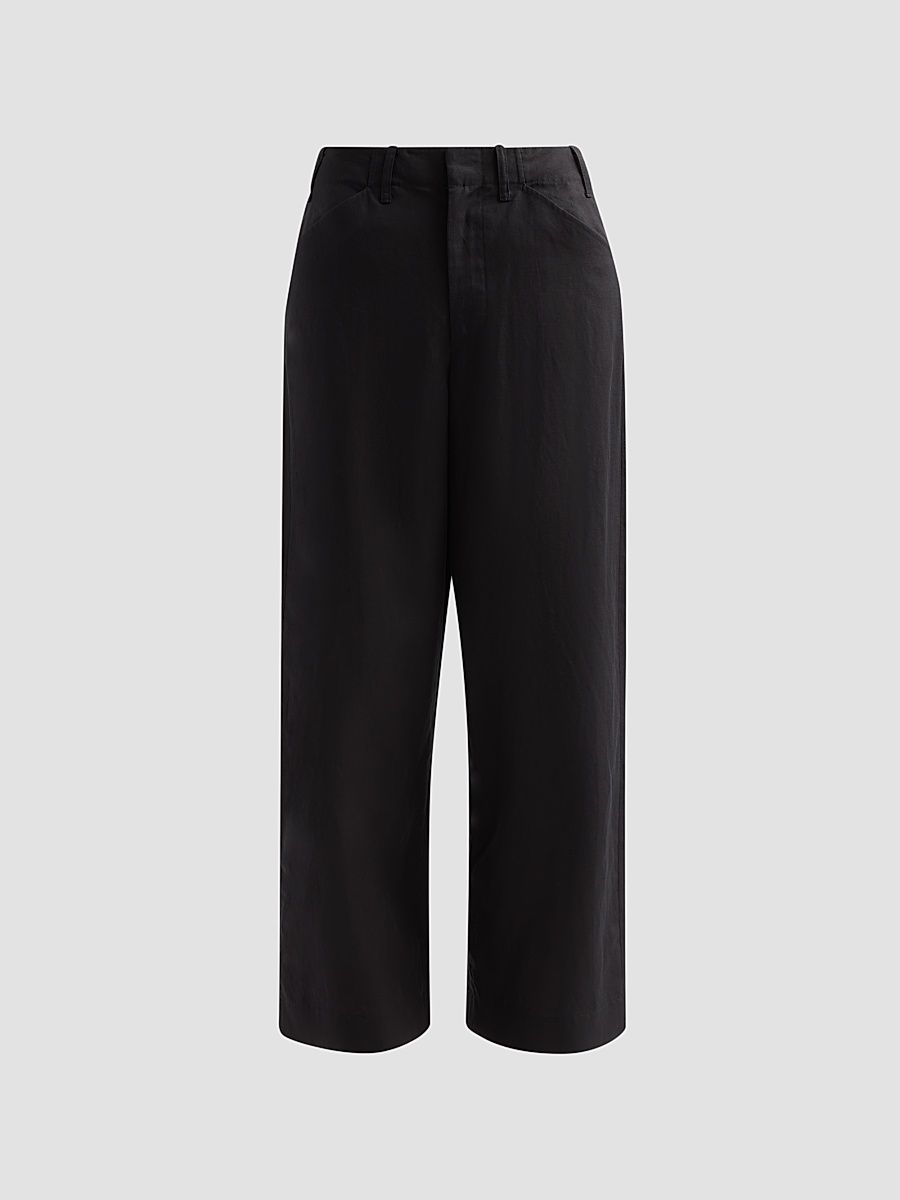 Women's Allison Linen-Blend Pants - Black - Size 4