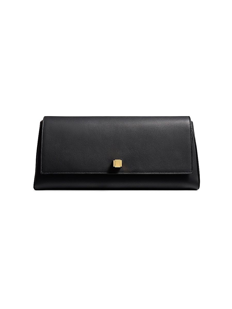 Women's Audrey Leather Clutch - Black