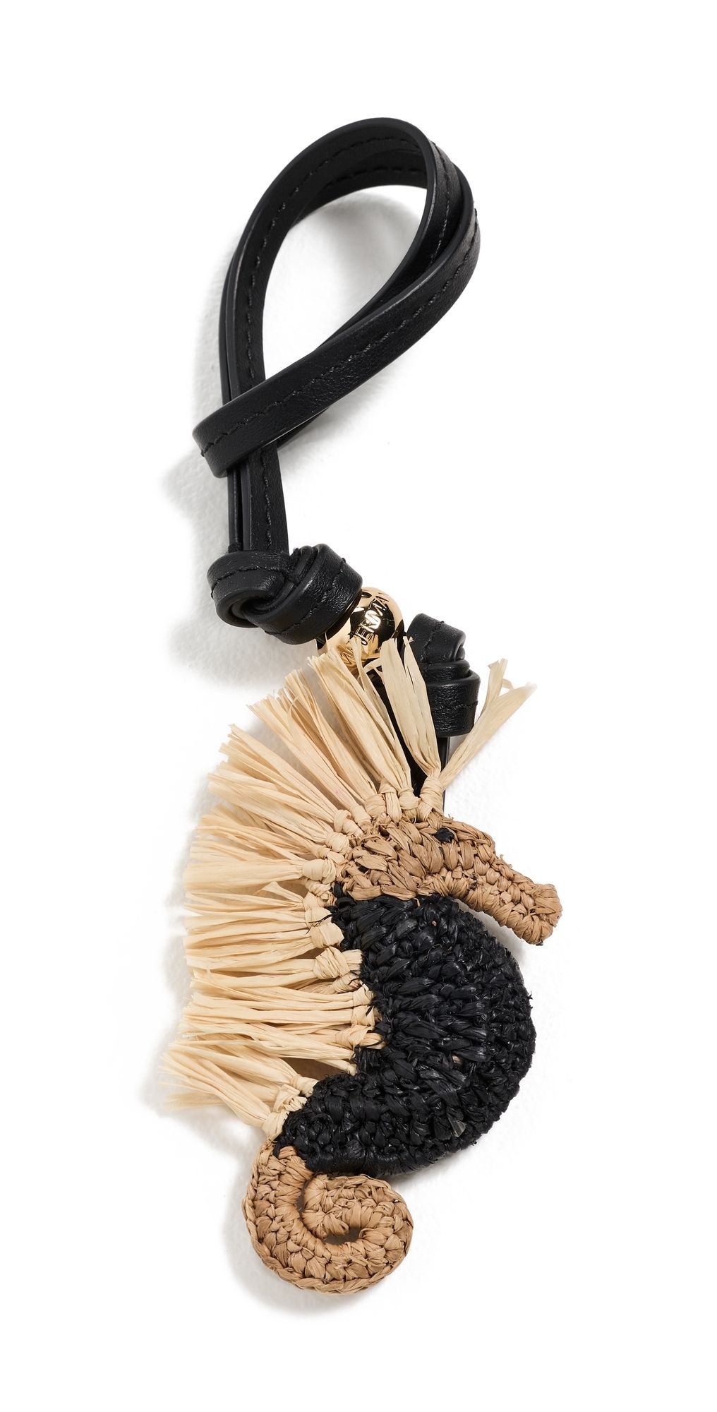 Zimmermann Seahorse Raffia Bag Charm Black One Size