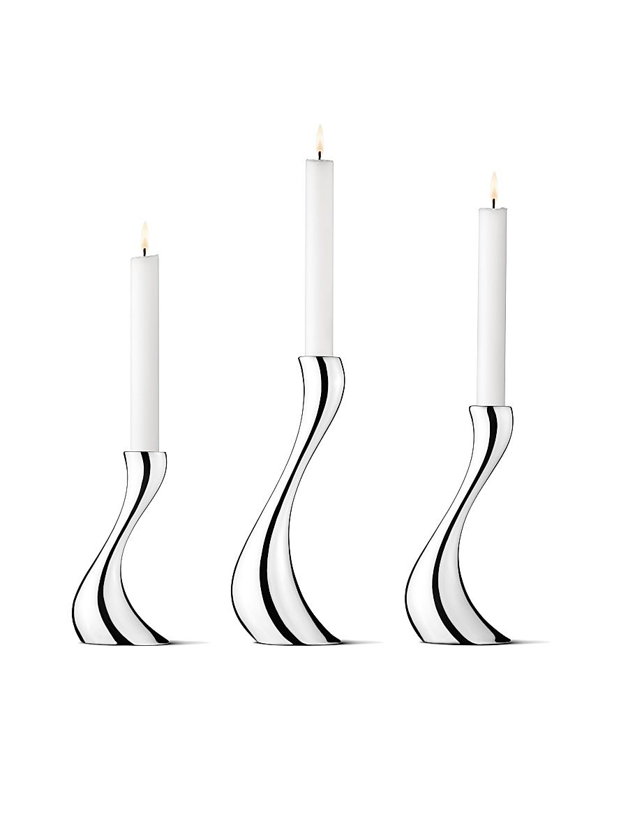 Cobra Candlesticks/Set of 3 - Steel - Size 0