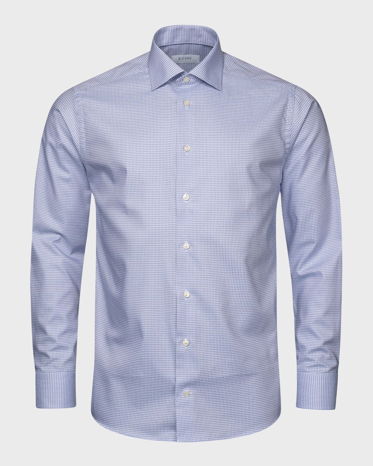 Men & apos;s Cotton Micro-Check Contemporary-Fit Dress Shirt