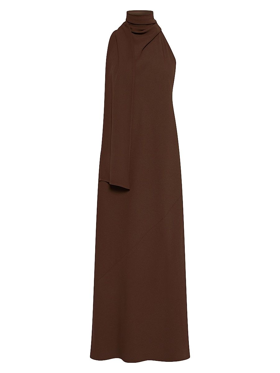 Women's Envers Satin Calf Length Dress - Brown - Size 12