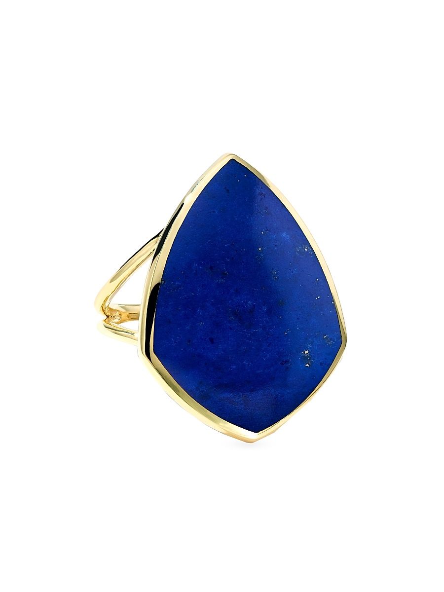 Women's Polished Rock Candy 18K Yellow Gold & Gemstone Ring - Mother Of Pearl - Size 6