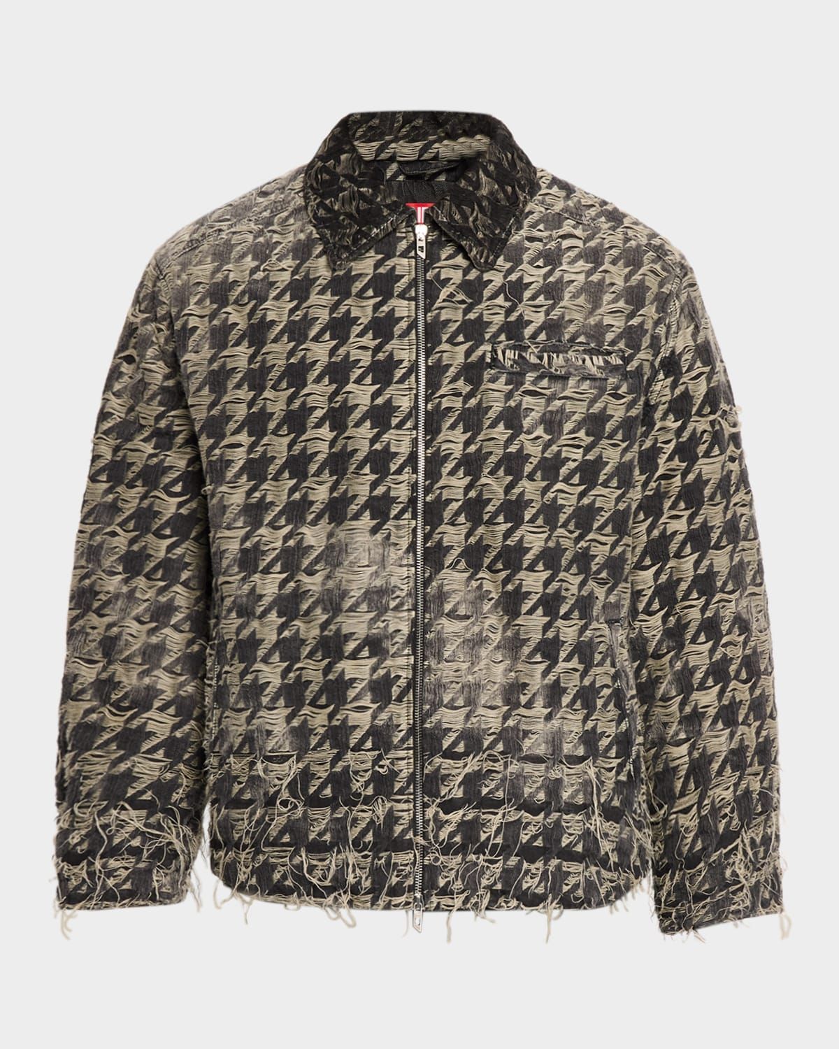 Men & apos;s D-Elmo-Fsh Houndstooth Denim Jacket