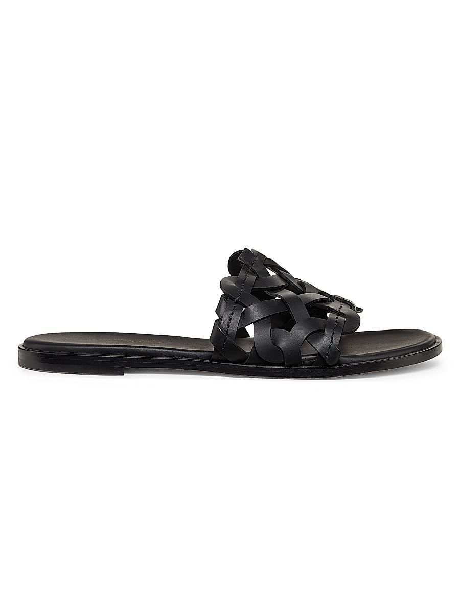 Women's G15970 Leather Sandals - Black - Size 10.5