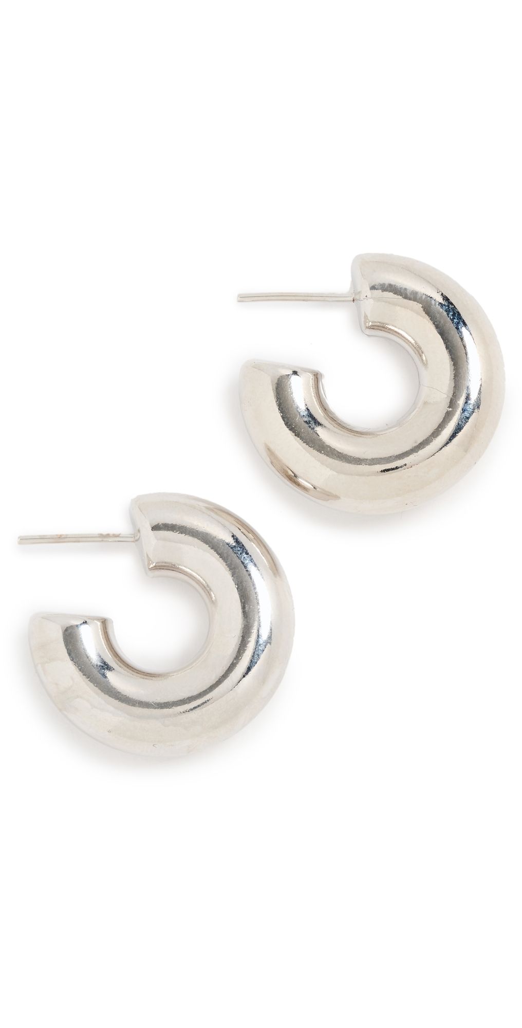 By Adina Eden Bubble Hoop Earrings Silver One Size