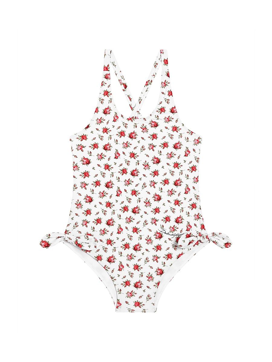 Little Girl's & Girl's Rose-Print One-Piece Swimsuit - Roselline - Size 14