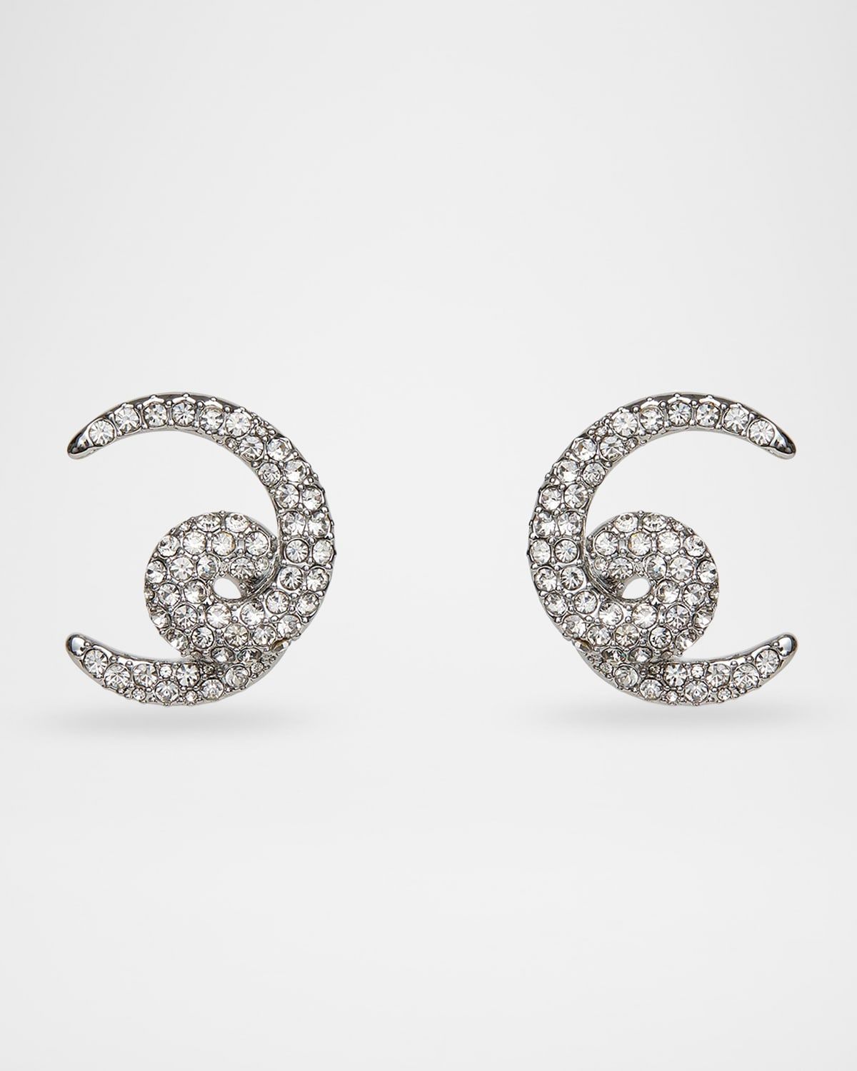 Crystal Loop-De-Loop Pave Earrings