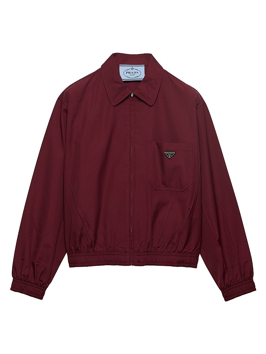 Women's Poplin Jacket - Dark Red - Size 6