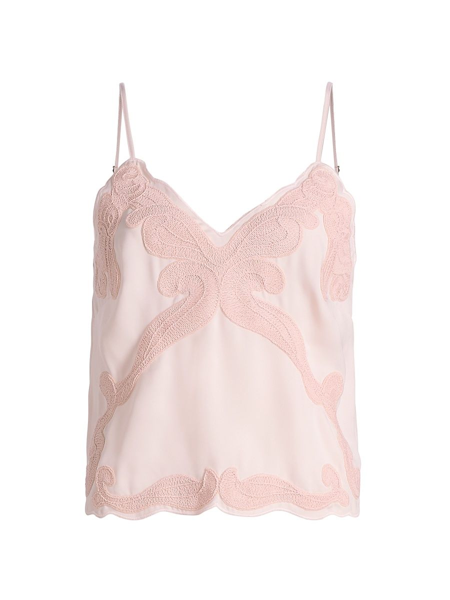 Women's Ann Embroidered Tank - Blush - Size 10