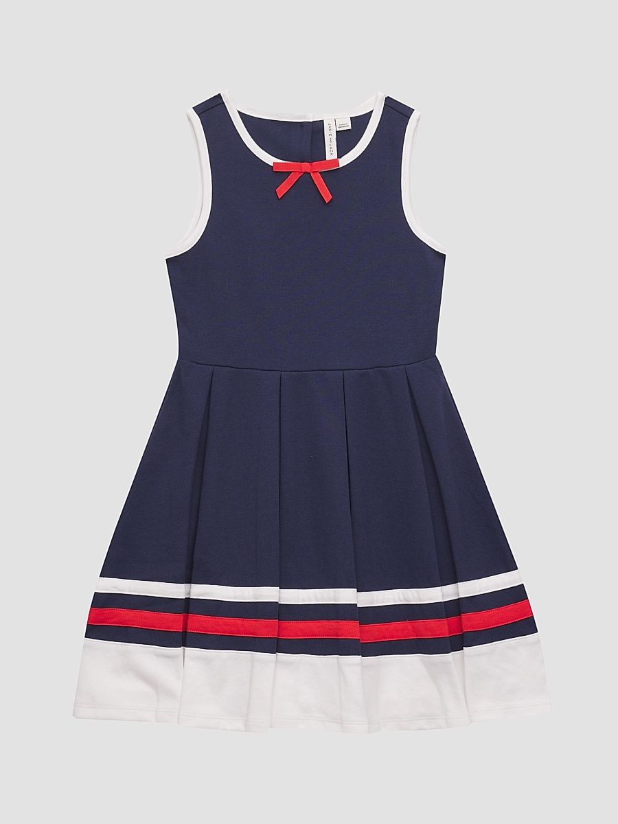 Little Girl's & Girl's Bow Ponte Dress - Navy Blue - Size 10