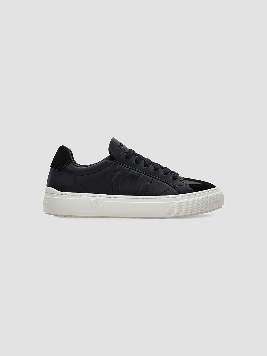 FERRAGAMO Men's Thor Low-Top Sneakers - Nero - Size 14