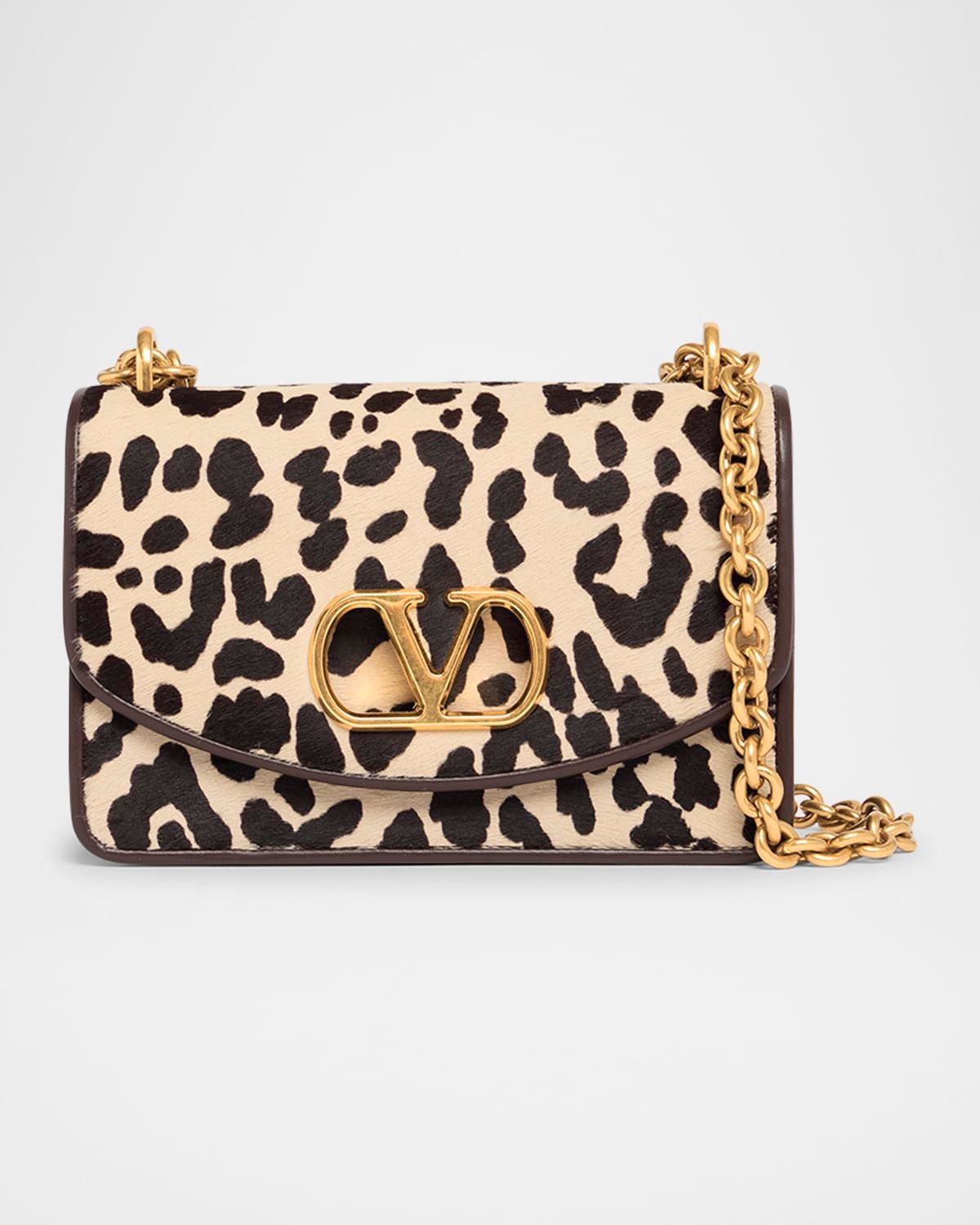 Vain Small Leopard Calf Hair Shoulder Bag