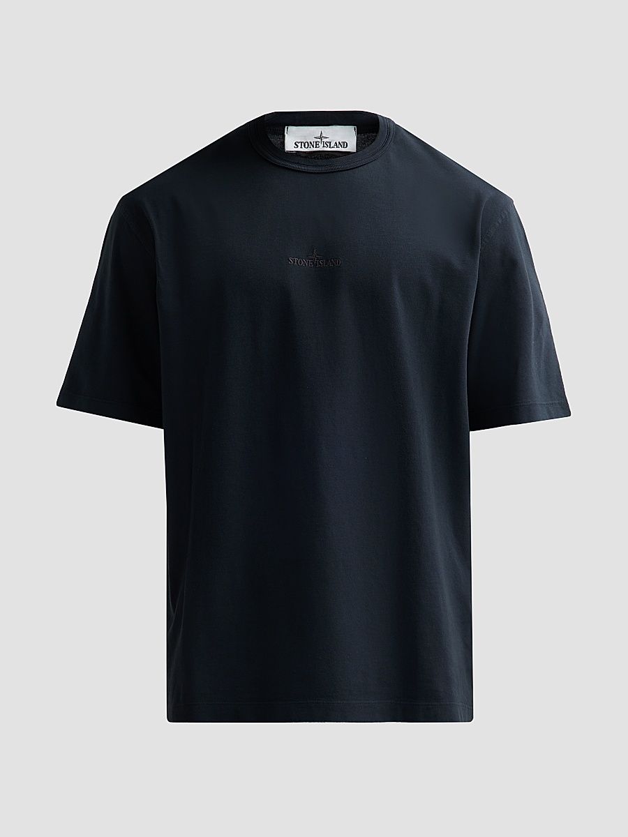 Men's Logo Cotton Crewneck T-Shirt - Navy Blue - Size XXL