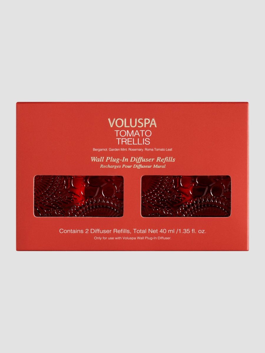 Voluspa Set Of 2 Japonica Tomato Trellis Wall Plug-In Diffuser Refills