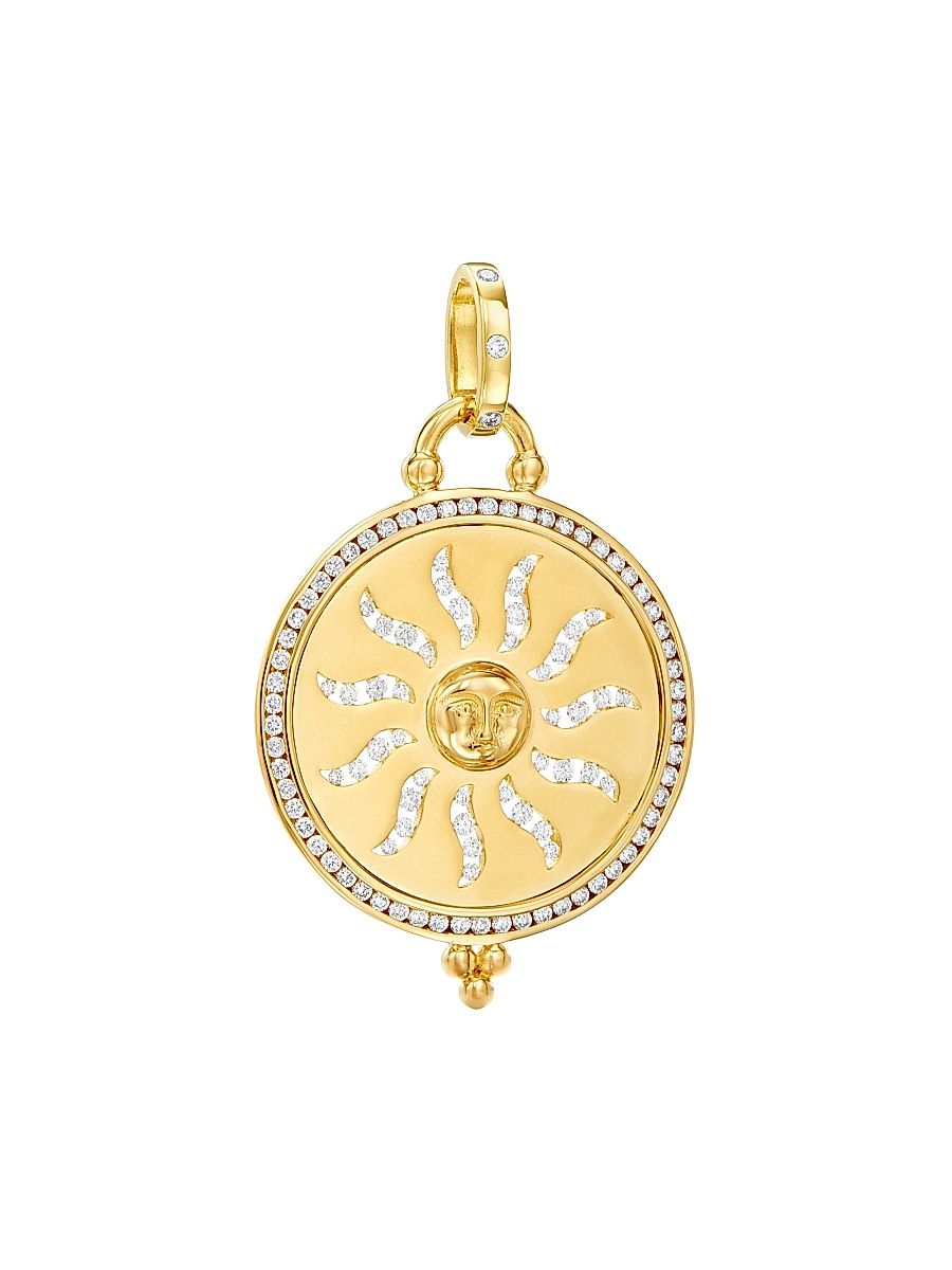 Women's Sole Aria 18K Yellow Gold & Diamond Pendant - Yellow Gold