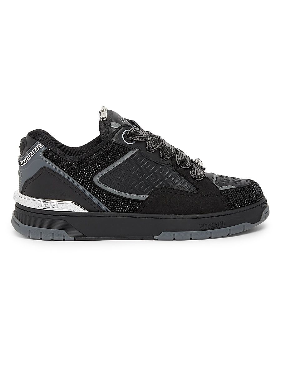 Men's Leather Low-Top Sneakers - Black Palladium - Size 13