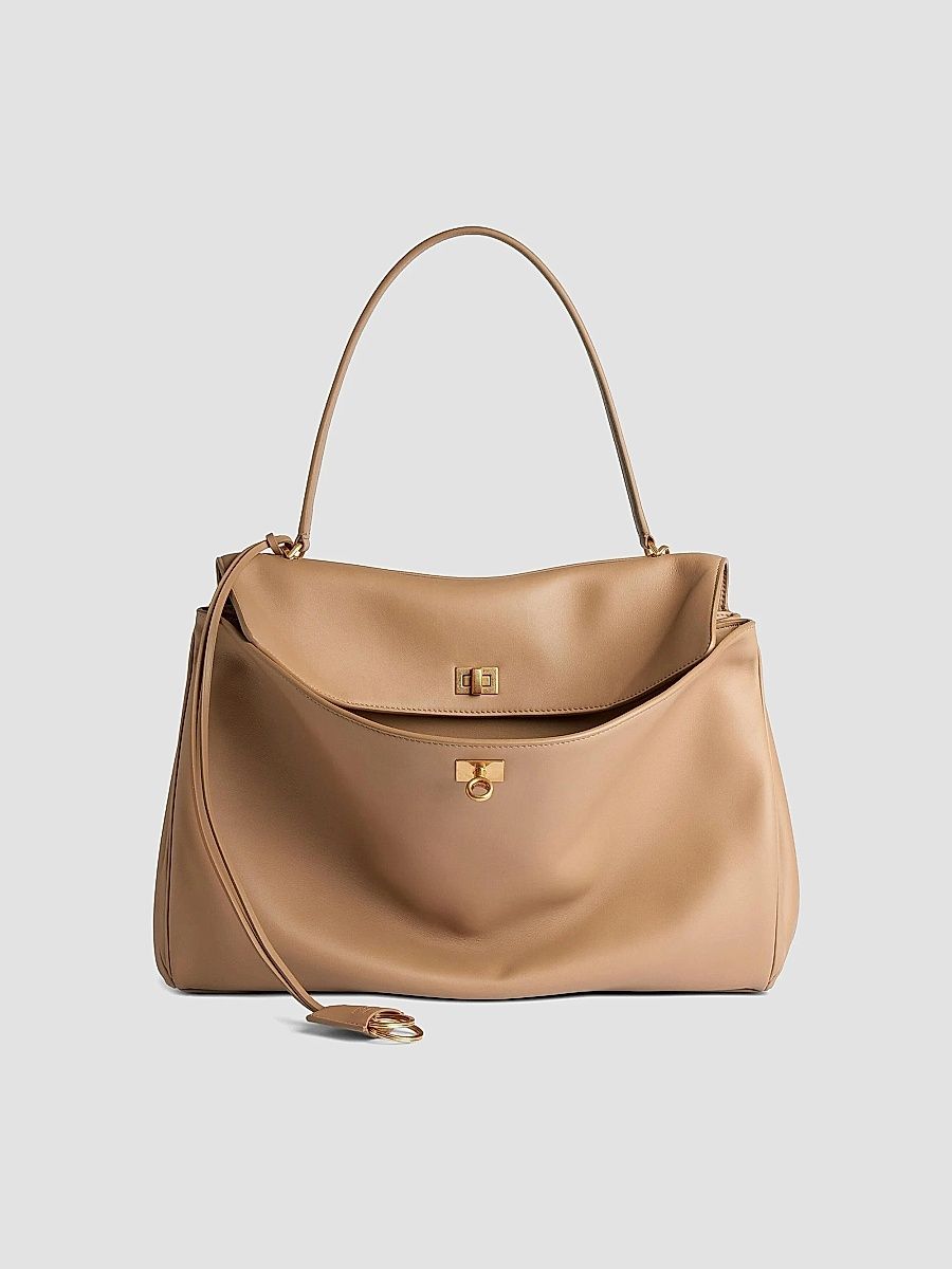 Balenciaga Women's Rodeo Large Handbag - Latte