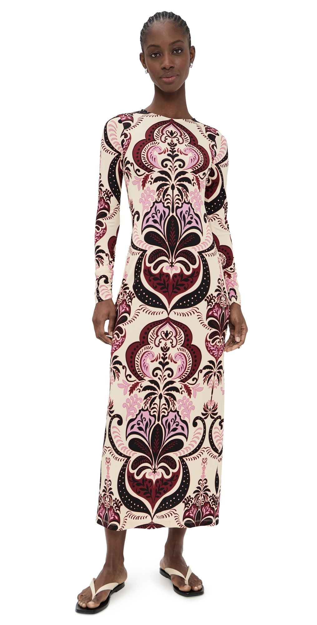 Cara Cara Danae Dress Palm Pavillion Ivory S