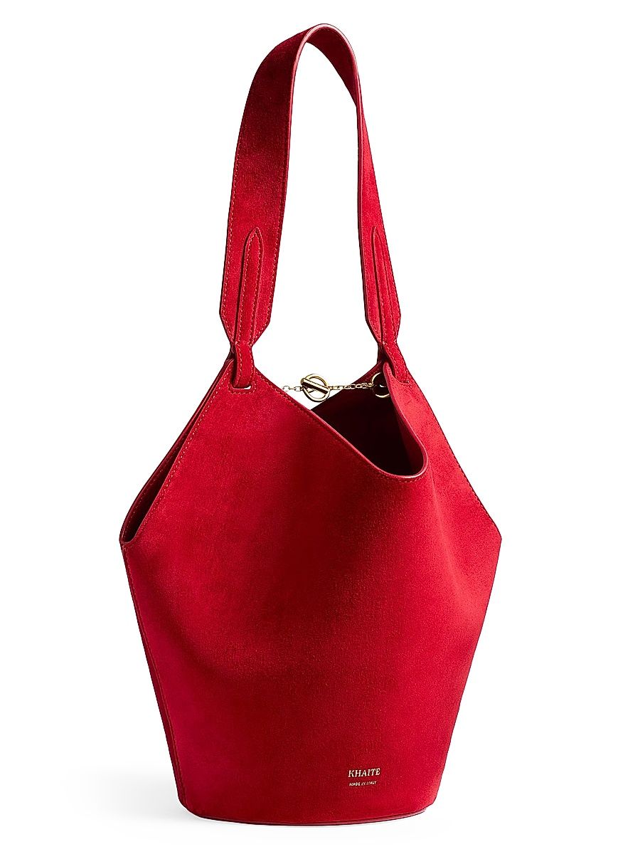 Women's Lotus Suede Mini Tote Bag - Ruby