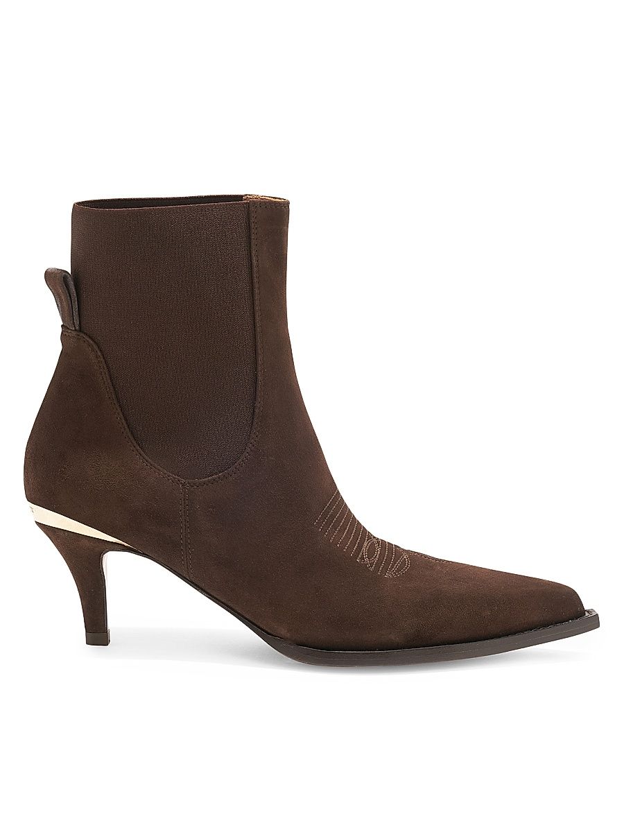 Women's Wilder 60MM Suede Ankle Boots - Moro - Size 10