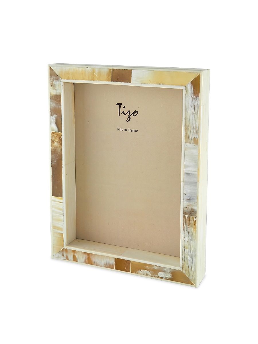 Resin Horn Deep Frame - Natural White Tan - Size 4 x 6