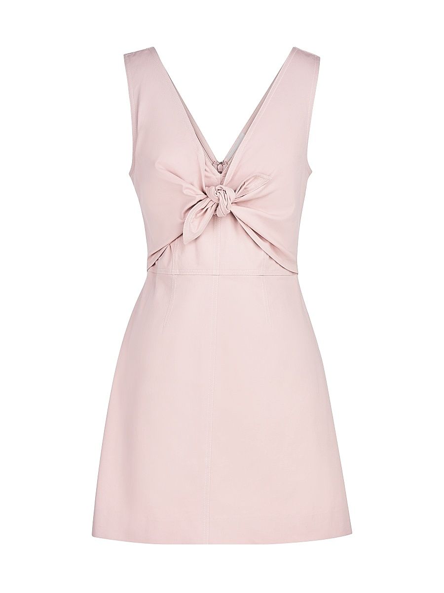 Women's Keeler Twist-Front Twill Minidress - Peony - Size 14