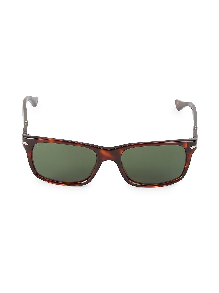 Men's 55MM Havana Rectangular Sunglasses - Havana
