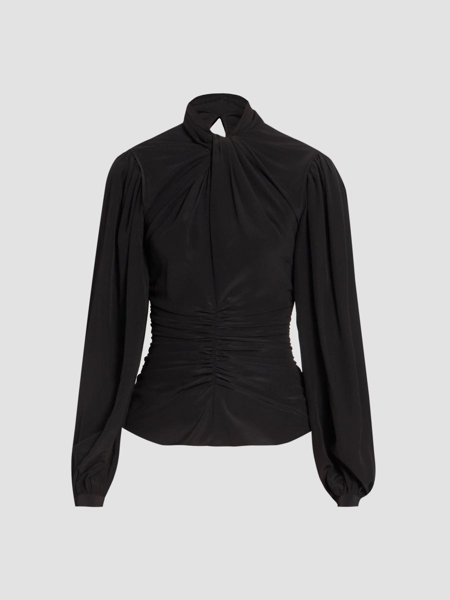 Isabel Marant Women's Depsona Silk Twisted Top - Black - Size 2