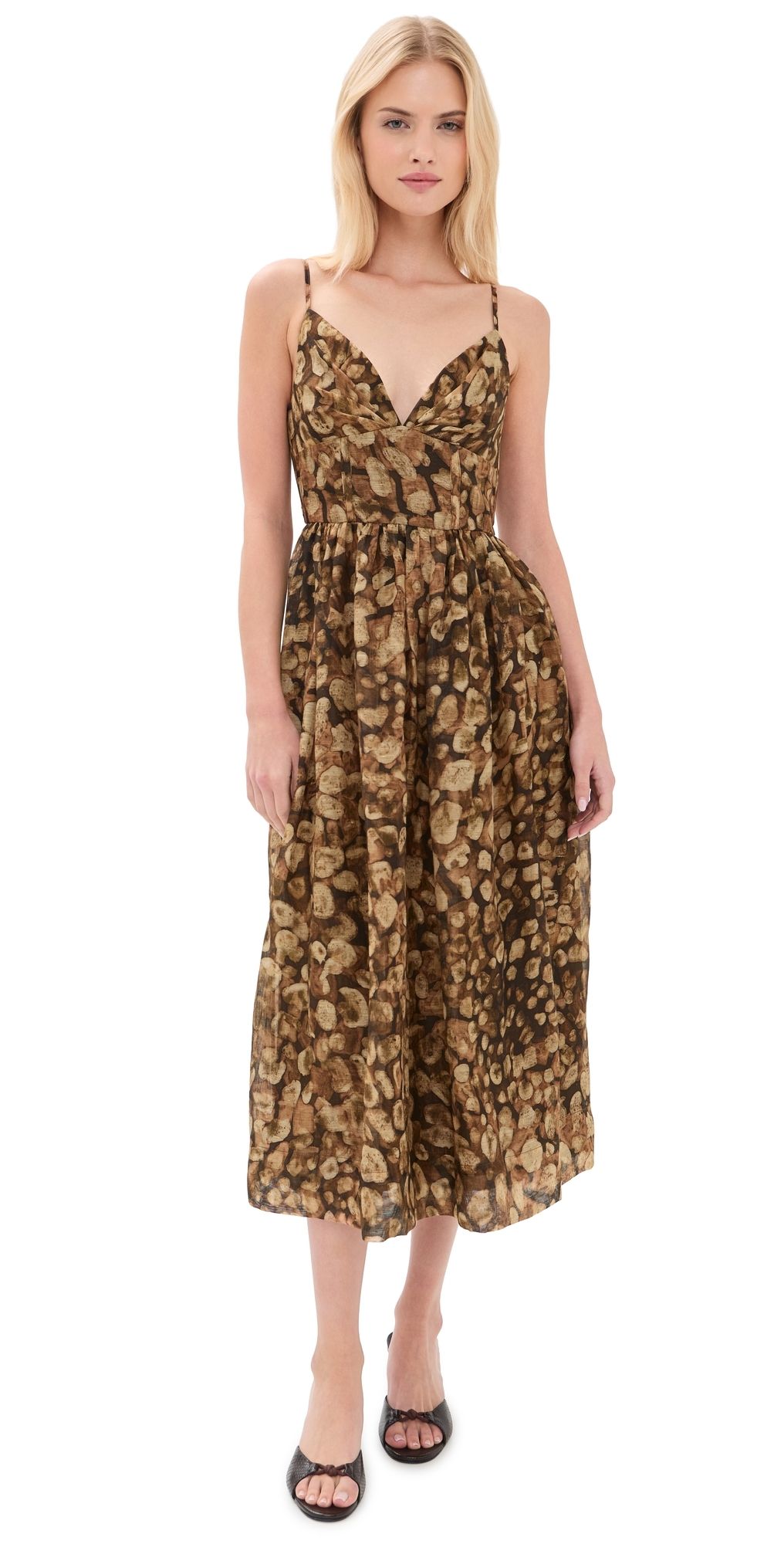 Cara Cara Miro Midi Dress Galets Brown 12