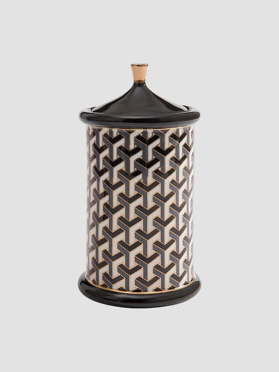 Jonathan Adler Versailles Medium Canister - Black White