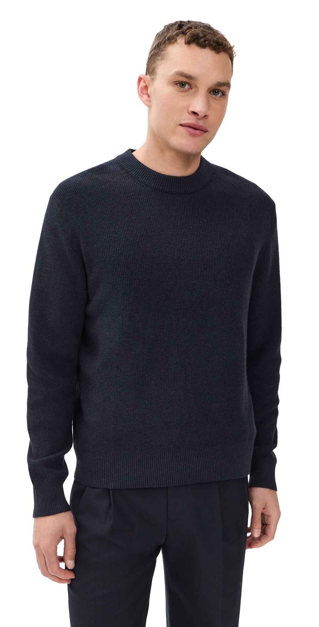 NN07 Hope Cashmere Blend Crewneck Sweater Navy Melange XL