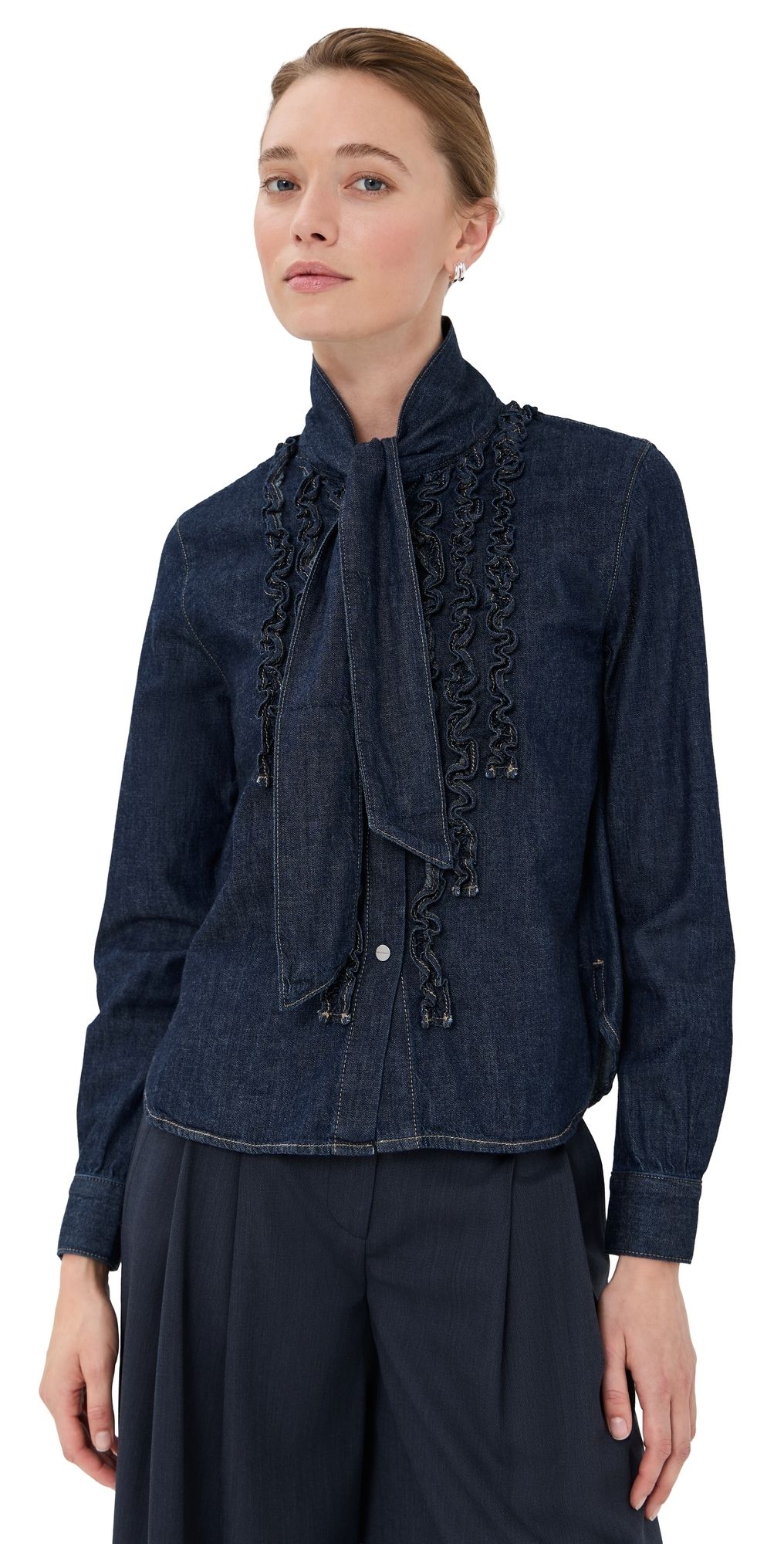 TWP Connor Button Down Indigo Resin L