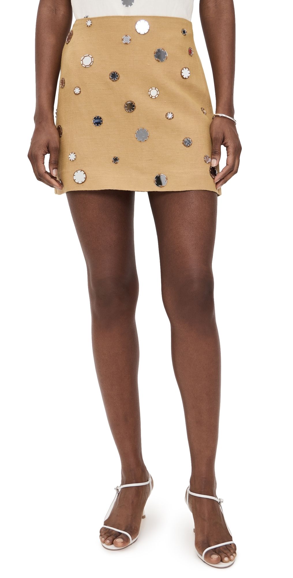 Tanya Taylor Ari Skirt Dark Khaki 10