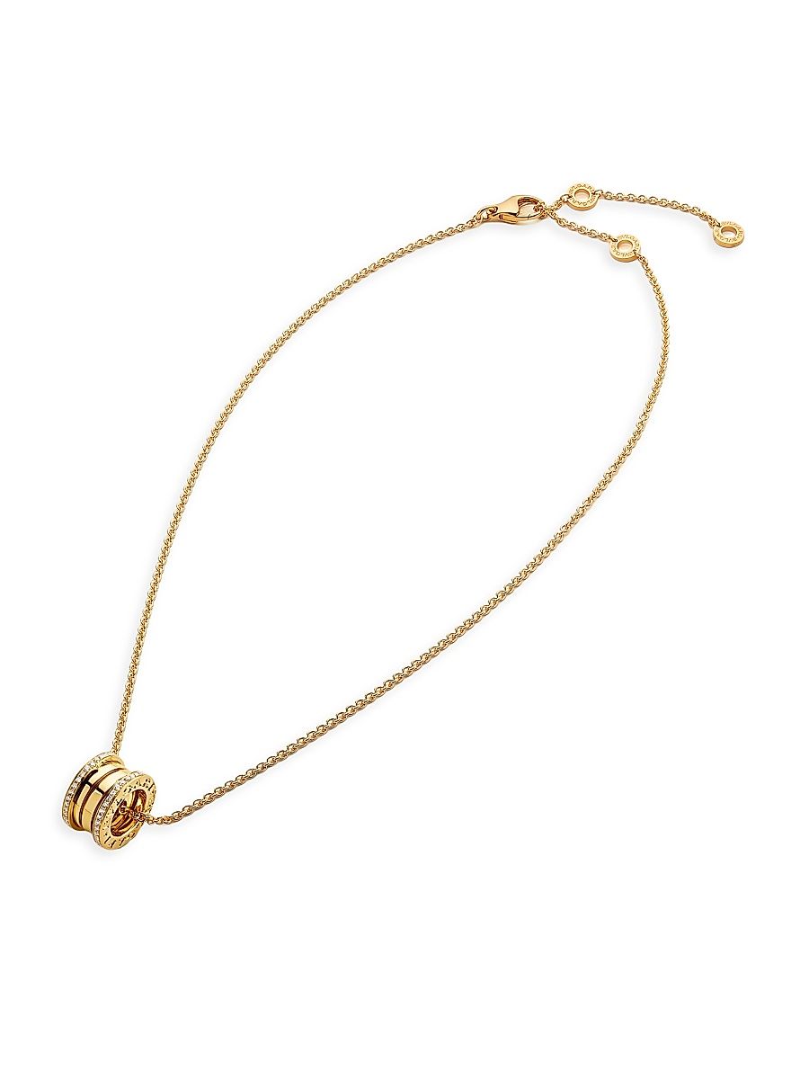 Women's B. Zero1 18K Yellow Gold & 0.41 TCW Diamond Pendant Necklace - Yellow Gold