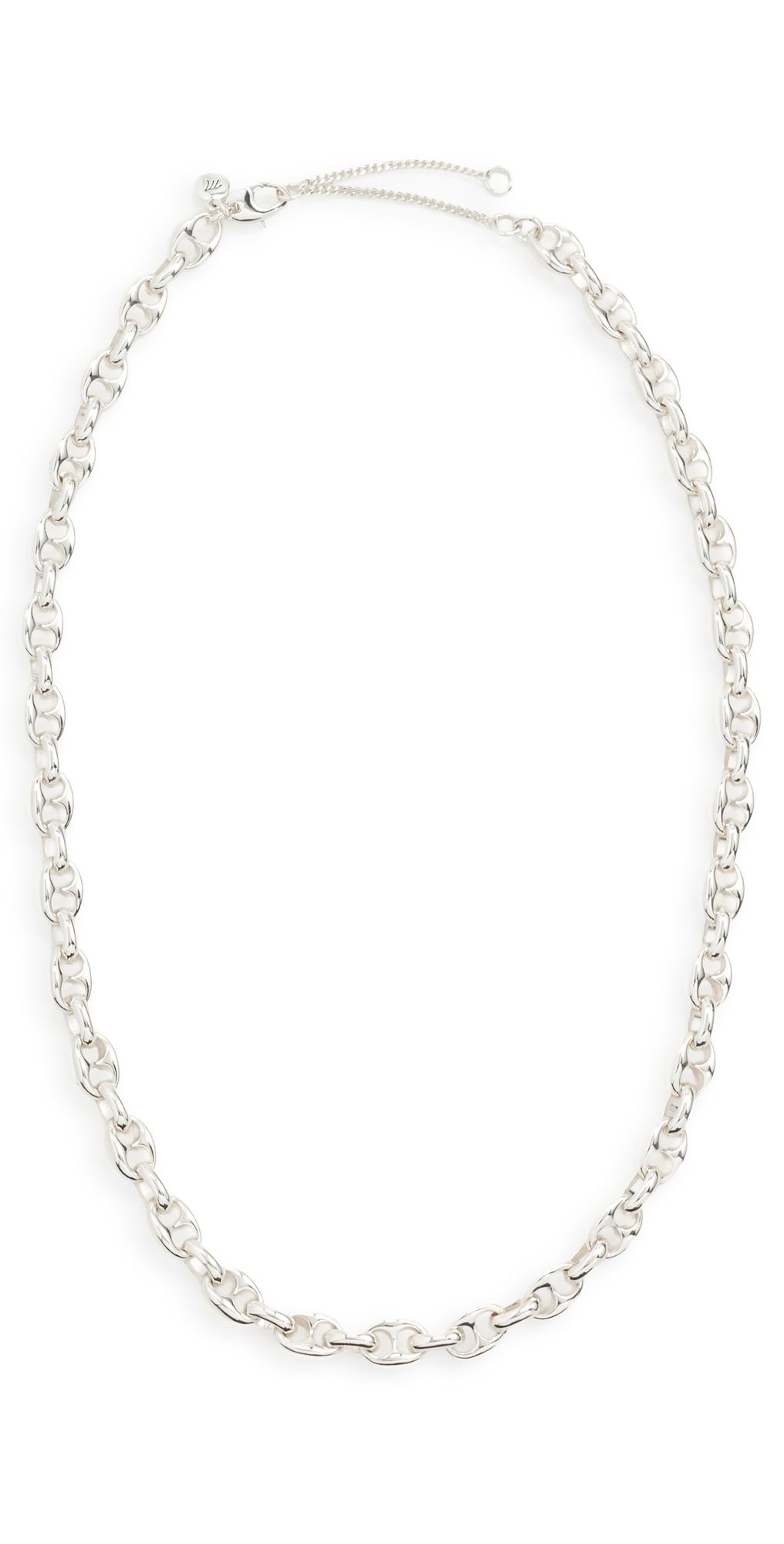 Madewell Puffy Mariner Link Necklace Warm Silver One Size