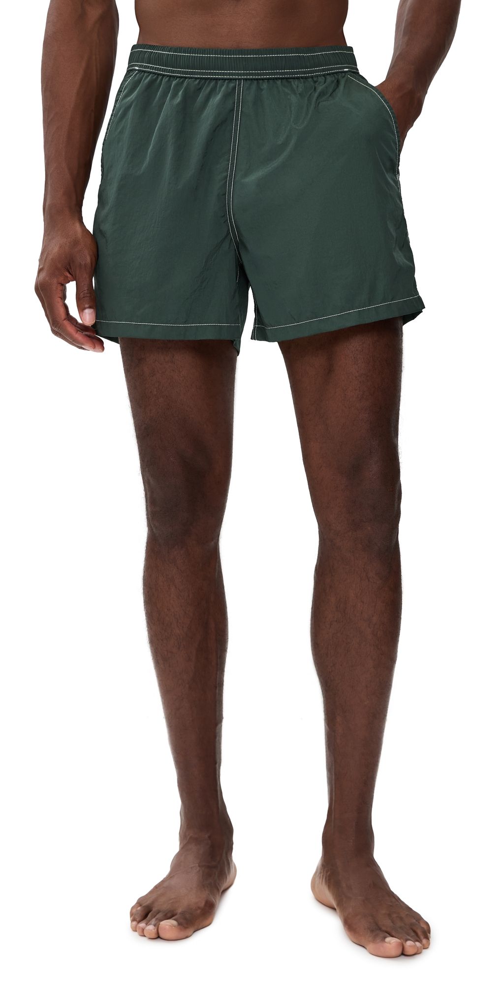 Bather Myrtle Contrast Modern Trunks Green S