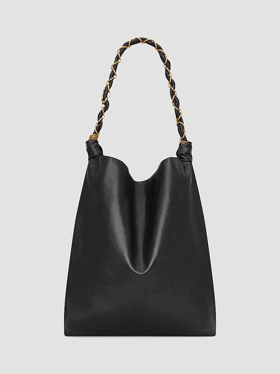 Saint Laurent Women's Amalia Shoulder Bag in Smooth Leather - Black